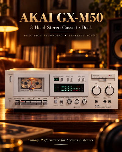 Akai m50 cassette deck - gx-m50,